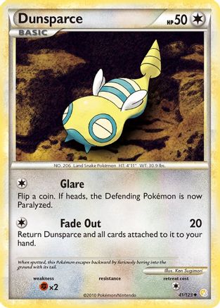 Dunsparce 041/123 - HeartGold SoulSilver Reverse Holofoil