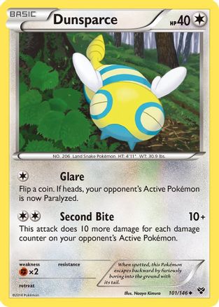 Dunsparce 101/146 - XY Base Set Reverse Holofoil