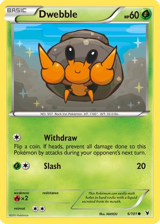 Dwebble 006/101 - Noble Victories Reverse Holofoil