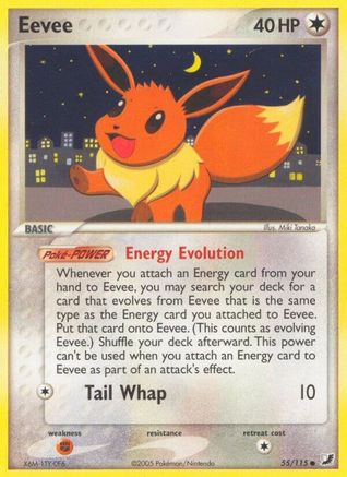 Eevee 055/115 - Unseen Forces Reverse Holofoil