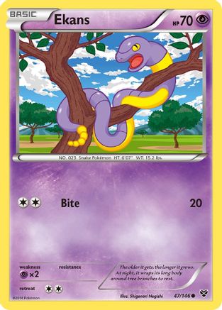 Ekans 047/146 - XY Base Set Reverse Holofoil