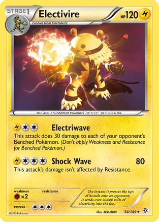 Electivire 054/149 - Boundaries Crossed Reverse Holofoil