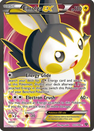 Emolga EX (Full Art) 143/146 - XY Base Set Holofoil