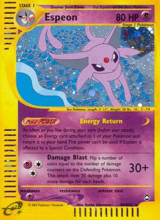 Espeon 0H9/147 - Aquapolis Holofoil