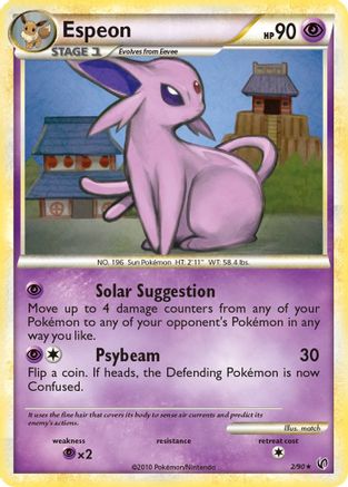 Espeon 002/90 - Undaunted Reverse Holofoil