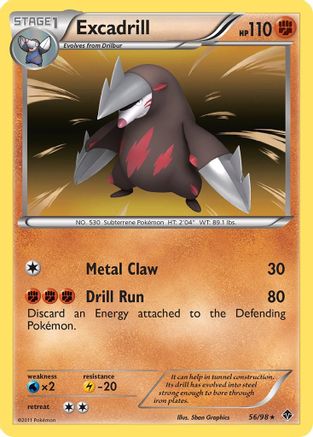 Excadrill 056/98 - Emerging Powers Reverse Holofoil