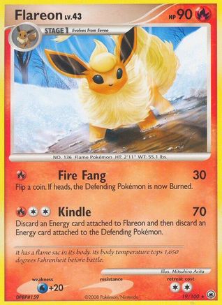 Flareon 019/100 - Majestic Dawn Reverse Holofoil