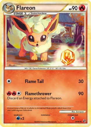 Flareon 026/90 - Undaunted Reverse Holofoil