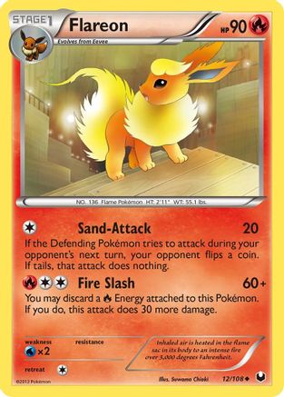 Flareon 012/108 - Dark Explorers Reverse Holofoil