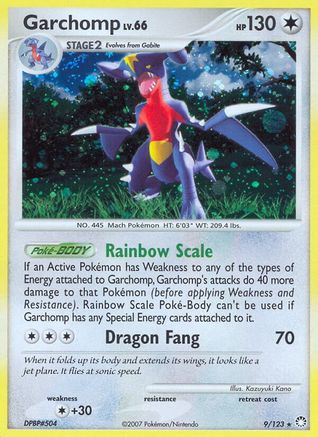 Garchomp 009/123 - Mysterious Treasures Reverse Holofoil