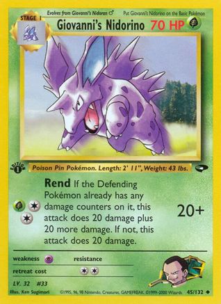 Giovanni's Nidorino 045/132 - Gym Challenge 1st Edition