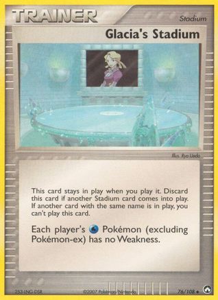 Glacia's Stadium 076/108 - Power Keepers Reverse Holofoil