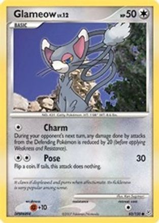 Glameow 083/130 - Diamond and Pearl Reverse Holofoil