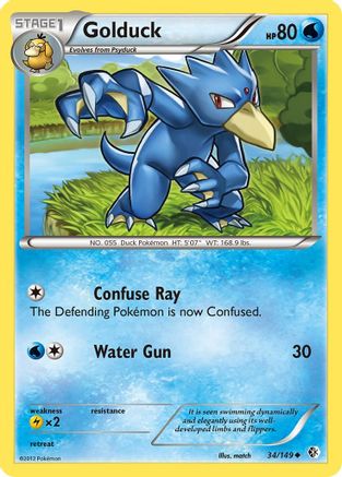 Golduck 034/149 - Boundaries Crossed Reverse Holofoil