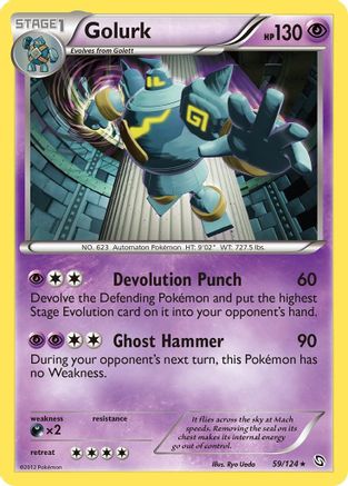 Golurk 059/124 - Dragons Exalted Reverse Holofoil
