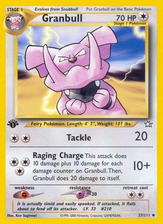 Granbull 037/111 - Neo Genesis 1st Edition