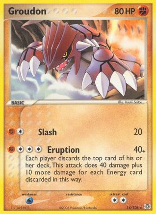Groudon 014/106 - Emerald - Reverse Holofoil