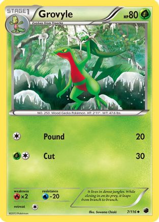 Grovyle 007/116 - Plasma Freeze Reverse Holofoil