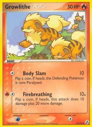 Growlithe 055/92 - Legend Maker Reverse Holofoil