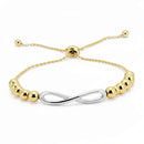 Giani Bernini Two-Tone Beaded  Bolo Bracelet in Sterling Silver/18k Gold-Plate