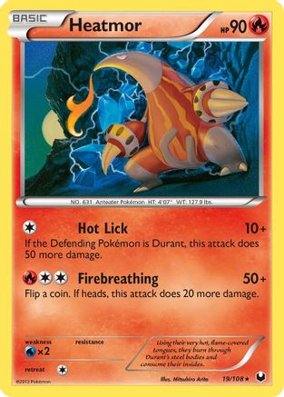 Heatmor 019/108 - Dark Explorers Reverse Holofoil