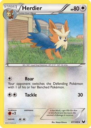 Herdier 087/108 - Dark Explorers Reverse Holofoil