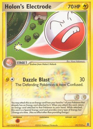 Holon's Electrode 021/113 - Delta Species Reverse Holofoil