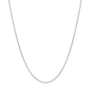 14k White Gold Round Cable Link Chain 1.2mm