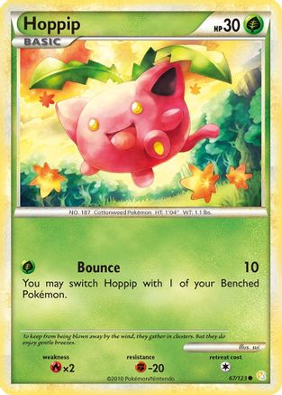 Hoppip 067/123 - HeartGold SoulSilver Reverse Holofoil