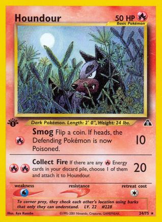 Houndour 024/75 - Neo Discovery 1st Edition