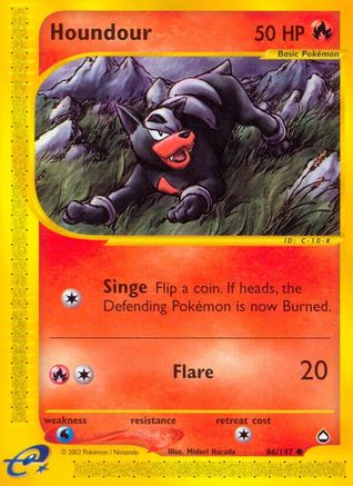 Houndour 086/147 - Aquapolis Reverse Holofoil