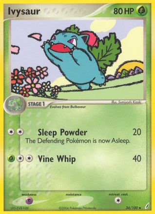 Ivysaur 034/100 - Crystal Guardians Reverse Holofoil