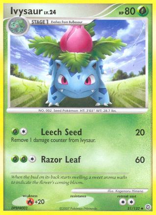 Ivysaur 051/132 - Secret Wonders Reverse Holofoil