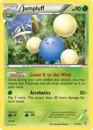 Jumpluff 003/124 - Dragons Exalted Reverse Holofoil