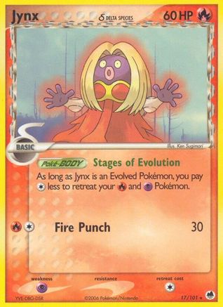 Jynx (Delta Species) 017/101 - Dragon Frontiers Reverse Holofoil