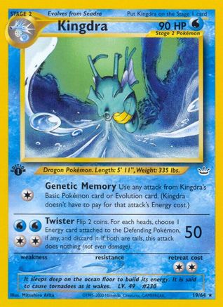 Kingdra 019/64 - Neo Revelation 1st Edition