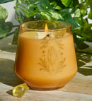 Citrine Crystal Healing Scented Glass Candle