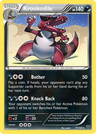 Krookodile 071/146 - XY Base Set Reverse Holofoil