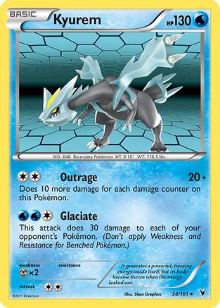 Kyurem 034/101 - Noble Victories Reverse Holofoil