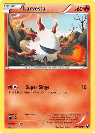 Larvesta 021/108 - Dark Explorers Reverse Holofoil