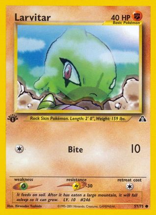 Larvitar 057/75 - Neo Discovery 1st Edition