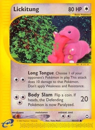 Lickitung 090/147 - Aquapolis Reverse Holofoil