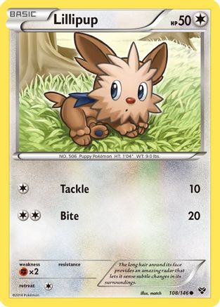 Lillipup 108/146 - XY Base Set Reverse Holofoil