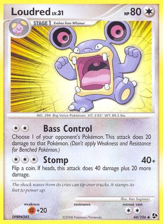 Loudred 044/106 - Great Encounters Reverse Holofoil