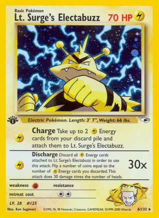 Lt. Surge's Electabuzz 006/132 - Gym Heroes