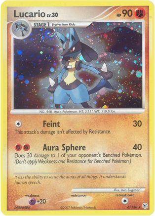 Lucario 006/130 - Diamond and Pearl Holofoil