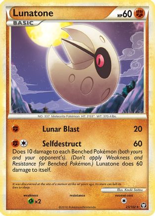 Lunatone 025/102 - Triumphant Reverse Holofoil