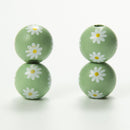 Daisy Wood Bead Necklace