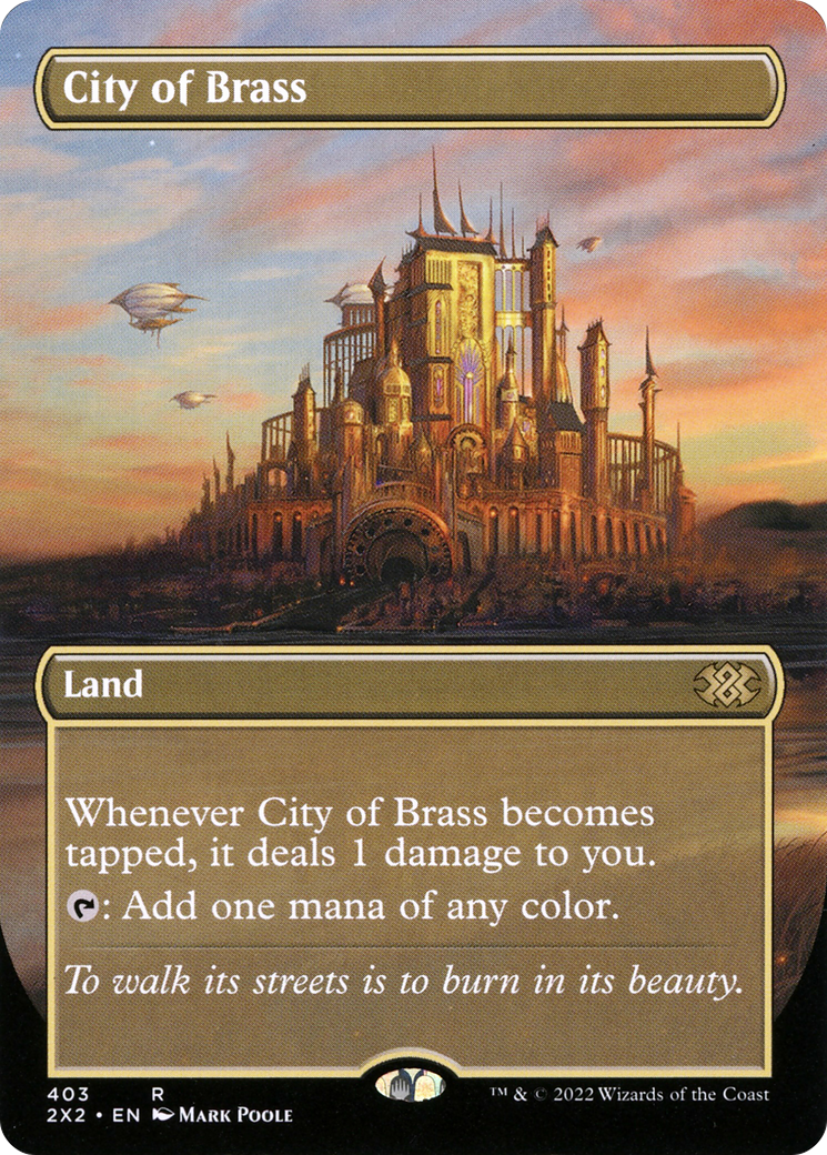 City of Brass (2X2-403) - Double Masters 2022 (Borderless) Foil