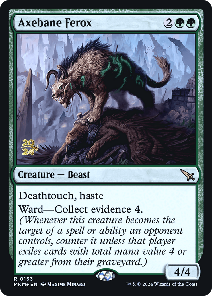 Axebane Ferox (PRE-153) - Murders at Karlov Manor Promos Foil